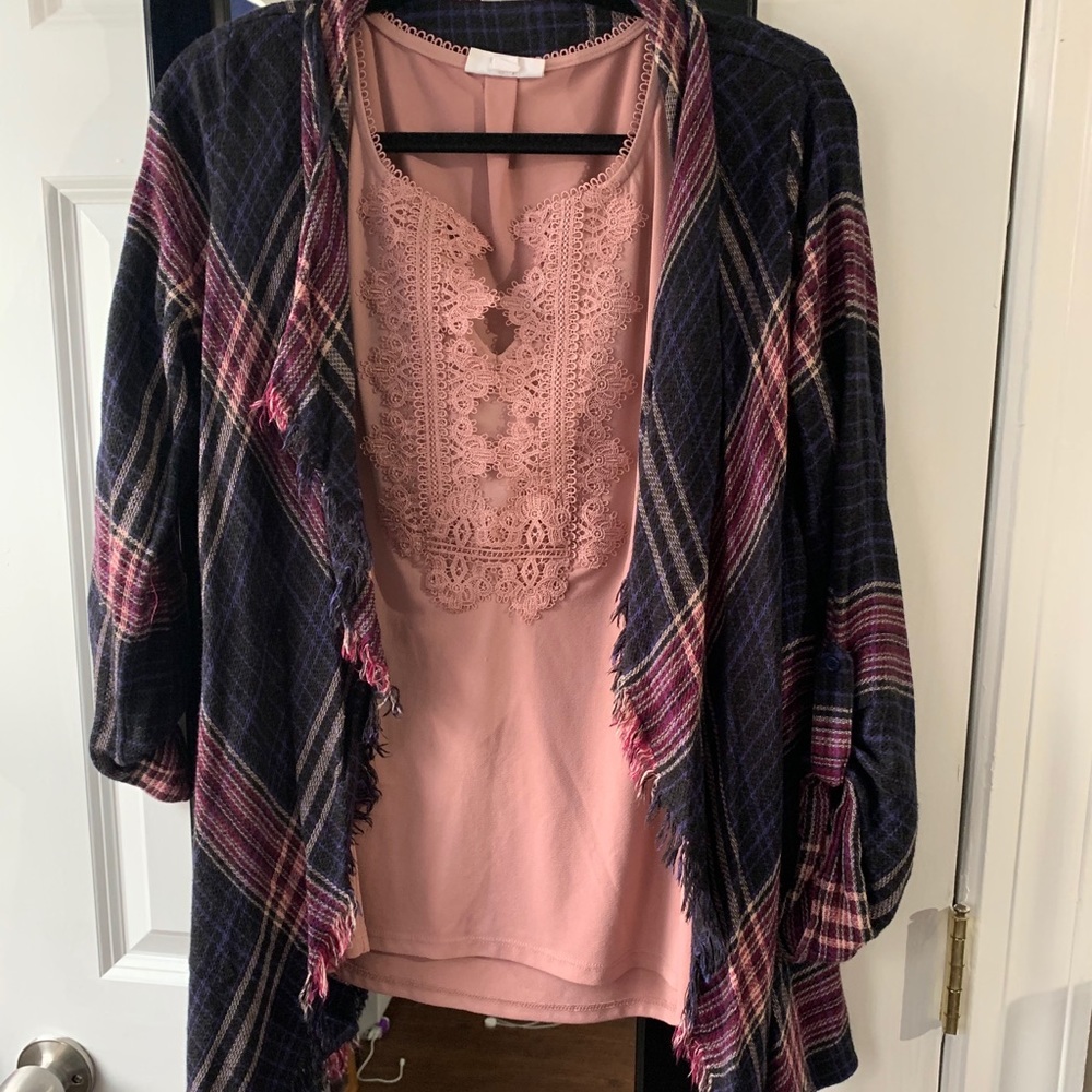 Top and sweater set